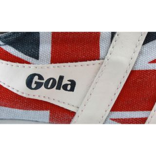 Gola Quota Union Jack Mens Laced Canvas Trainers Navy White Red