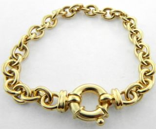 Ladies 14k Yellow Gold Charm Bracelet