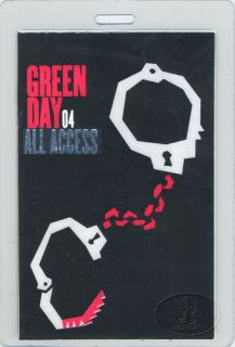Green Day 2004 American Idiot Laminated Backstage Pass