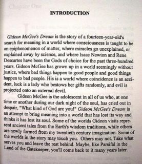 Gideon McGees Dream by Bill Marshall 1998 SC Signed