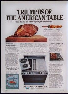 1976 Jenn Air Grill Range Power Oven Magazine Ad
