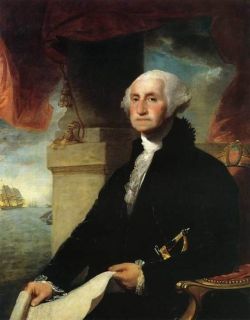 George Washington Gilbert Stuart Oil Painting Repro