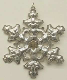 manufacturer gorham silver pattern snowflake ornament piece gorham