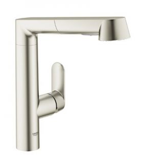Grohe K7 Kitchen Faucet Single Handle Super Steel Pull Out Dual Spray