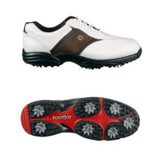 FootJoy Greenjoy Golf Shoe White Brown CLOSEOUT