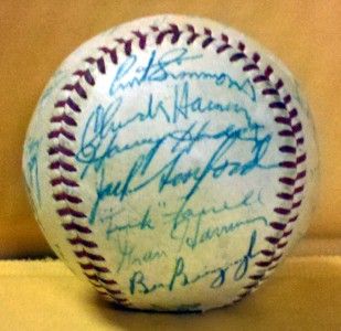 1957 Philadelphia Phillies Signed ONL Team Ball Baseball PSA Ashburn