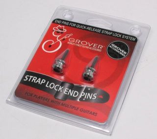 GROVER Strap Buttons / Straplock Pins CHROME Fit GROVER or SCHALLER