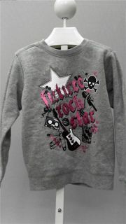 Joe Boxer Girls Comfort Athletic Sweatshirt 6 6X Gray Graphic Auth