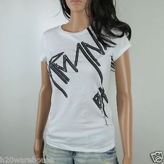 NWT AX Armani Exchange Womens T Shirt Slim Fit Rock Graphic Tee