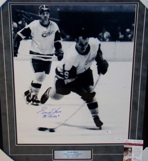 NEW Gordie Howe Mr Hockey SIGNED Custom Framed RED WINGS 16X20 JSA #