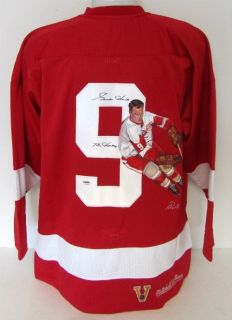 RARE Gordie Howe Signed Painted Red Wings M N Jersey Mr Hockey PSA