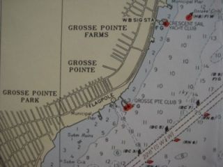 Army Survey Map LAKE SAINT CLAIR Grosse Pointe Mount Clemons Michigan