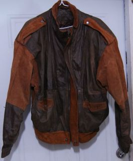 Vintage Ground Zero Flying Combat Authentic Flight Leather Jacket