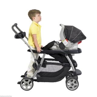 Graco Ready to Go Stand N Ride Duo Double Stroller Metropolis Black