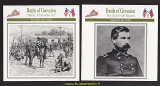 Battle of Groveton Virginia 1862 U s Civil War 2 Cards