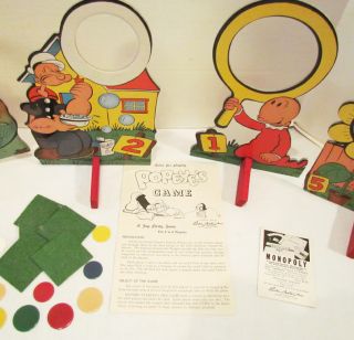 Popeye 1948 Popeyes Game by Parker Brothers Tiddly Wink Target