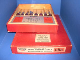  of 8 Millers Falls lathe tools chisels gouges in original display box