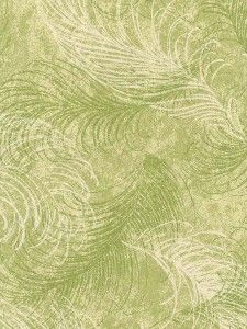 Wallpaper Gramercy Cream Lime Green Feathers