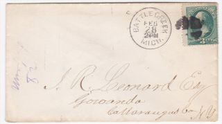 Battle Creek MI to Gowanda NY 1882 Cover