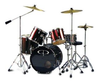 GP Percussion Studio 5 Piece Full Size Drum Set