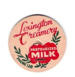 Lexington MO Cream Milk Bottle Cap Civil War Town
