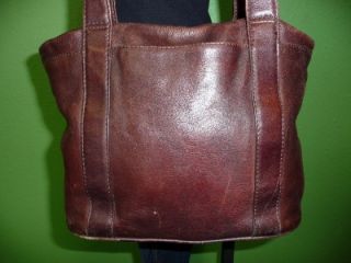 Vintage Graffeo Brown Leather Tote Shopper Shoulder Bag Purse