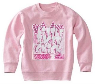 Arctic Cat 2013 Youth Girls Little Racer Chick Crew Sweatshirt   Pink