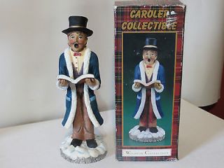 Large Christmas Caroler Figurine Collectible Windsor Collection Box