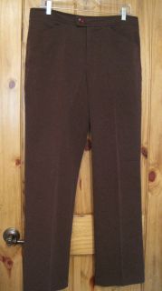 Gloria Vanderbilt Sz 10 Dark Brown Stretch Slacks Pants Trousers