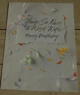  Used Vintage Happy Birthday Co Worker Greeting Card Great Cond