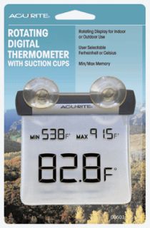 Chaney Instrument 00603A1 Thermometer Window w Suction Outdoor Digital
