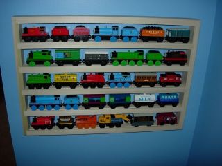  Tank Storage Display Rack Wooden Train Accessory Play Table