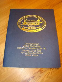 USS Harry s Truman CVN 75 Commissioning Program July 1998