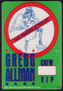 Gregg Allman Backstage Pass Tour Satin Cloth Angels VIP