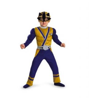  Power Rangers Gold Ranger Samurai Muscle Chest Child Toddler Costume