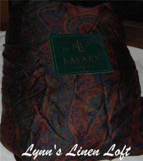 Ralph Lauren Greycliff Paisley Cal King Bedskirt New