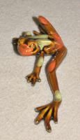 Golden Pond Collection Tree Frog Ceramic Rusty Brown Outstretched Leg