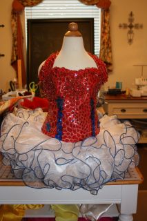 Patriotic Wear Red White & Blue for National Pageant Dress Wear Size