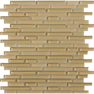 Emser Tile Lucente 13 x 13 Glass Mosaic in Lido Linear