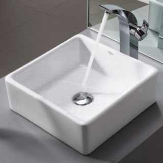 Kraus Bathroom Combos Single Hole Waterfall Illusio Faucet with Single