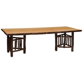 Fireside Lodge Hickory Rectangle Extended Log Dining Table