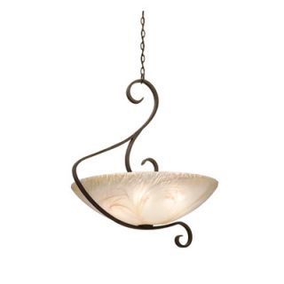 Kalco G Cleft 6 Light Bowl Inverted Pendant   4067AC /PEARL
