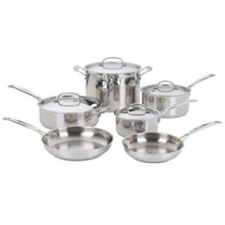  Chefs Classic Stainless Steel 10 Piece Cookware Set   77 10
