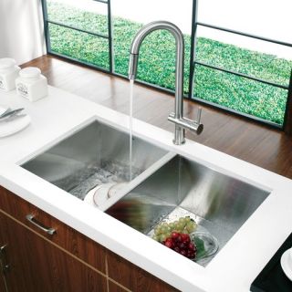 Vigo Stainless Steel Undermount Kitchen Sink and Faucet Set