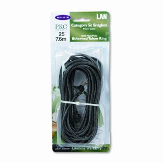 Belkin Cat5e 10/100 Base T Patch Cable, Snagless, 25ft, Black
