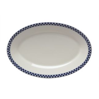 Homer Laughlin Diner Check 13.65 Oval Platter in Cobalt Blue
