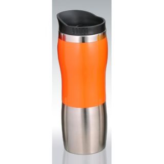 Creative Home 15 oz. Stainless Steel Travel Mug with Orange Band
