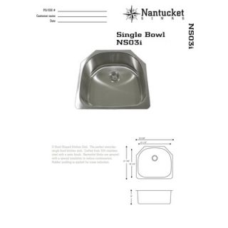 Nantucket Sinks 16 Gauge Stainless Steel D Shape Undermount Kitchen in