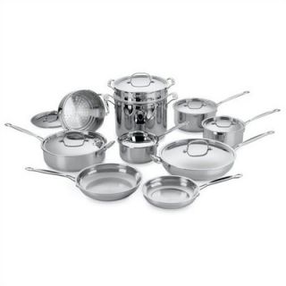  Chefs Classic Stainless Steel 17 Piece Cookware Set   77 17