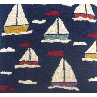 Susan Branch Sail Away Square 18 x 18   Blue Novelty Pillow   SB
